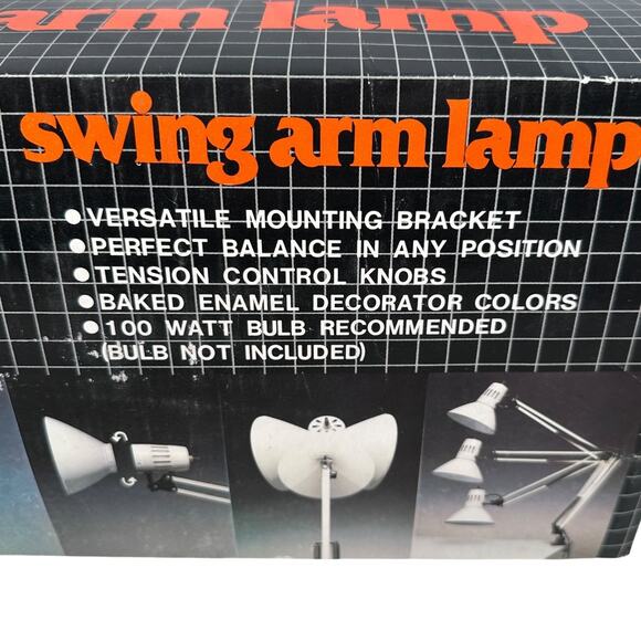 Vintage Swing Arm Desk Lamp DL4 Versatile Mounting Bracket Brown Adjustable New - Picture 4 of 7